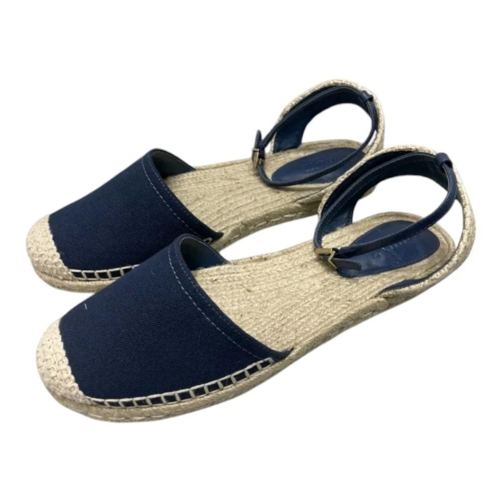 Schutz Womens Greeca Espadrille Flats US 11 Embroidered Ankle Strap New